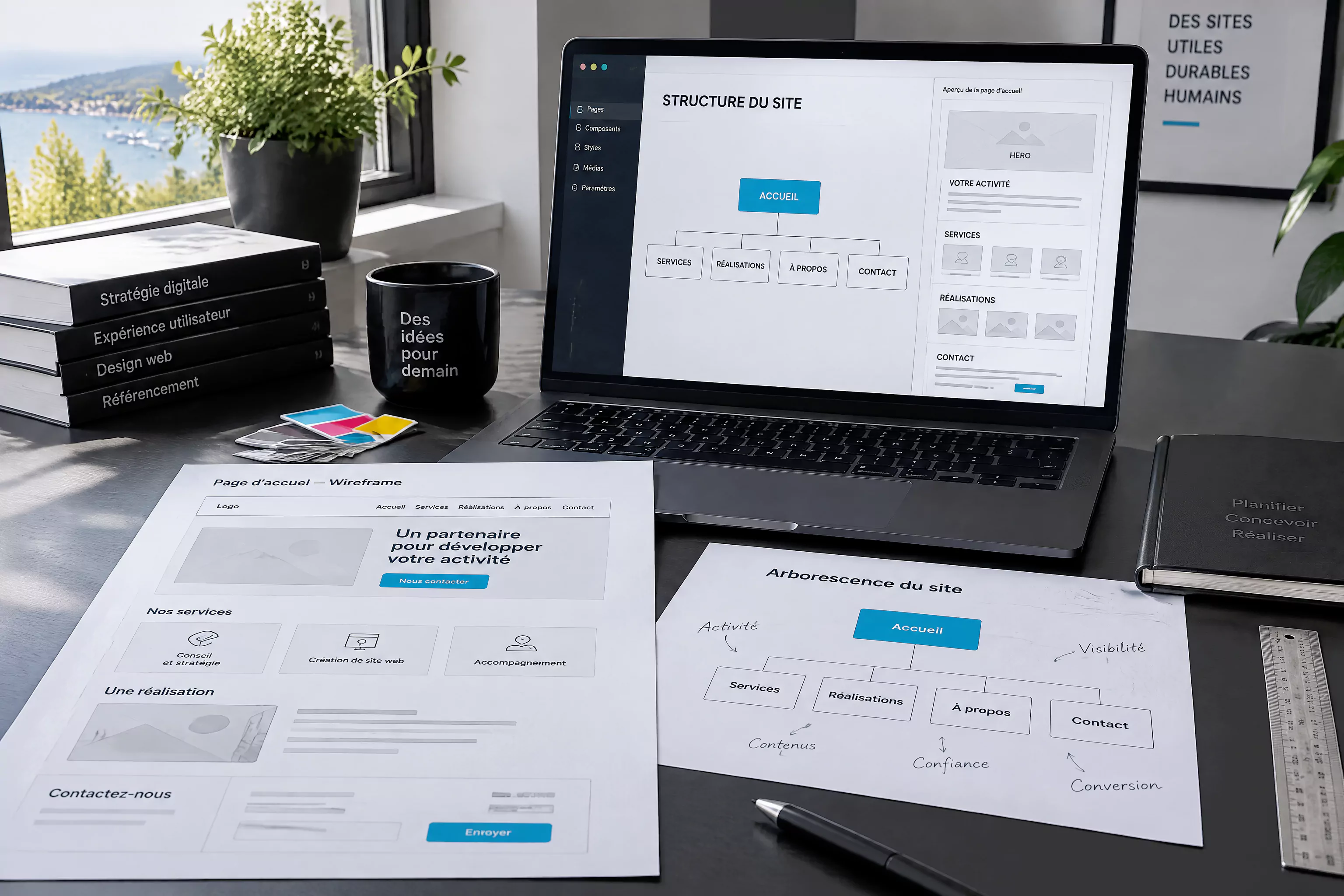 Préparation de la structure et des contenus d’un site vitrine